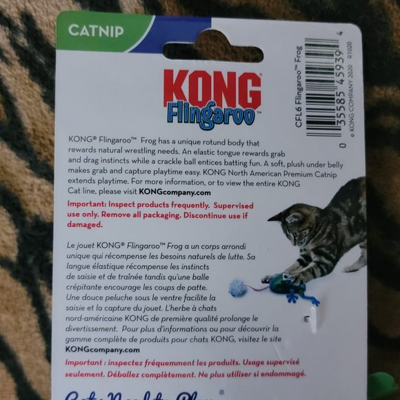 Kong Cat Toy Flingaroo Frog w/ Catnip New! - Picture 4 of 4